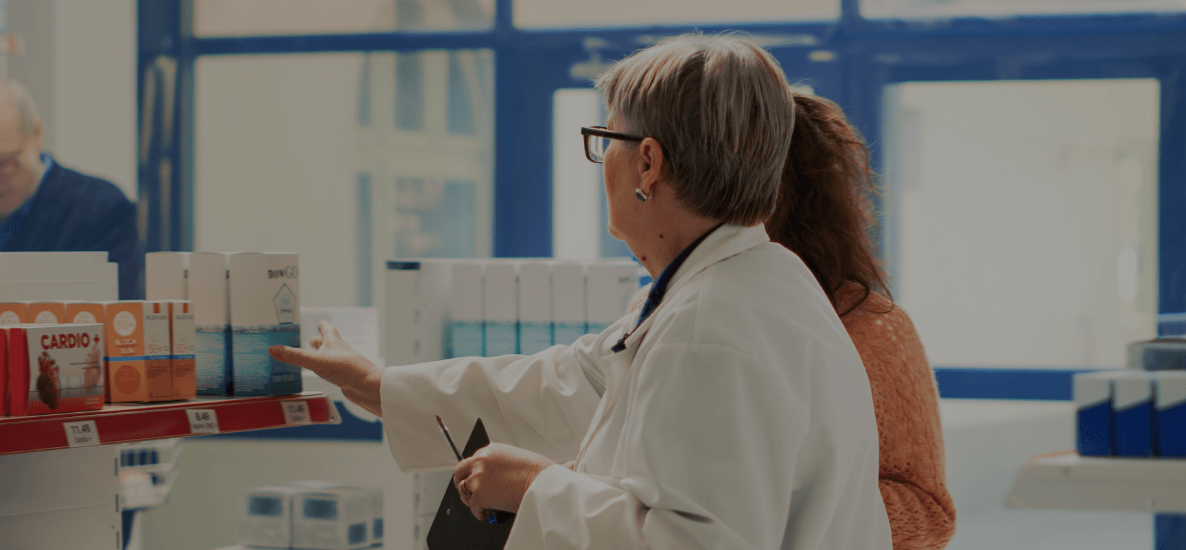 Health professional in a pharmacy setting