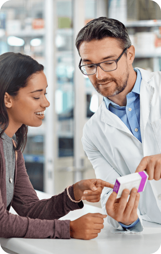 Health professionals reviewing information
